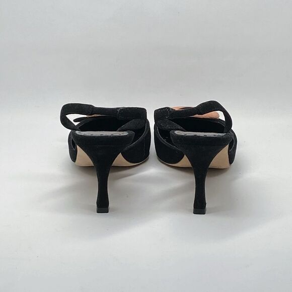 Manolo Blahnik Maysli Suede Buckle Slingback Pumps size 36 - Picture 8 of 13